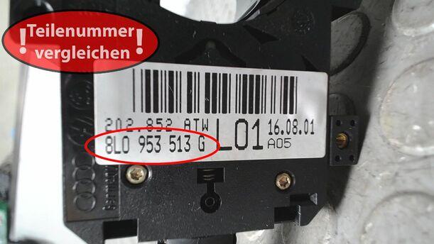 Foto: BLINKSCHALTER/ KOMBISCHALTER eines Audi A3 1.6