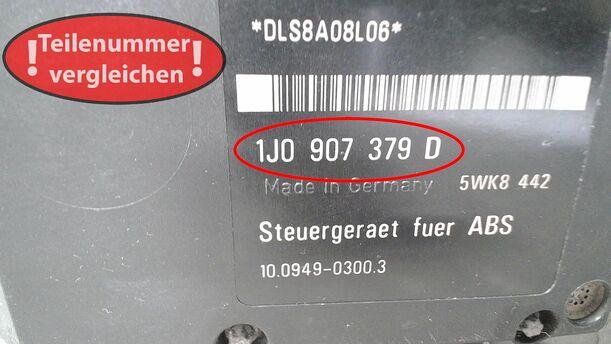 Foto: HAUPTBREMSAGGREGAT ABS eines VW Golf 1.4
