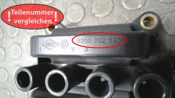 Foto: ZÜNDSPULE eines Renault Clio 1.2 16V GLX
