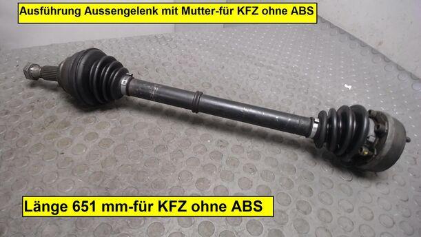 Foto: ANTRIEBSWELLE LINKS eines Audi 100