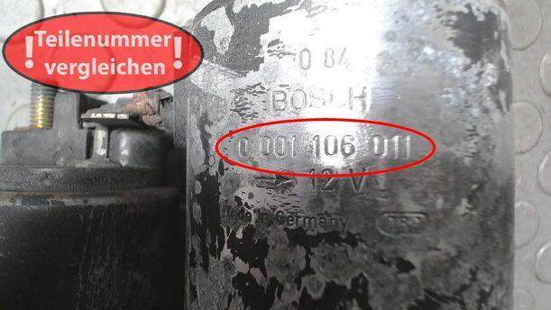 Foto: ANLASSER / STARTER  BOSCH eines Opel Corsa 12V Business