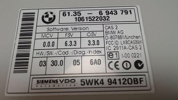 Foto: STEUERGERÄT CAS eines BMW 320d DPF Touring GL