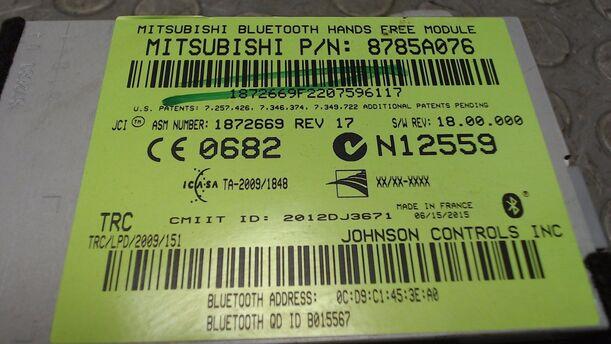 Foto: STEUERGERÄT BLUETOOTH eines Mitsubishi Space Star 1.2 Clear Tec GL