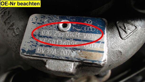 Foto: AUSPUFFKRÜMMER MIT TURBOLADER ( BLS ) eines VW Golf Plus 1.9 TDI GL