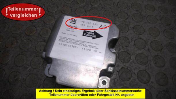 Foto: STEUERGERÄT AIRBAG eines Opel Corsa 16V