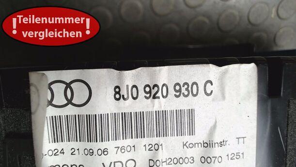 Foto: TACHOEINHEIT eines Audi TT Coupe 3.2 quattro S tronic Cup