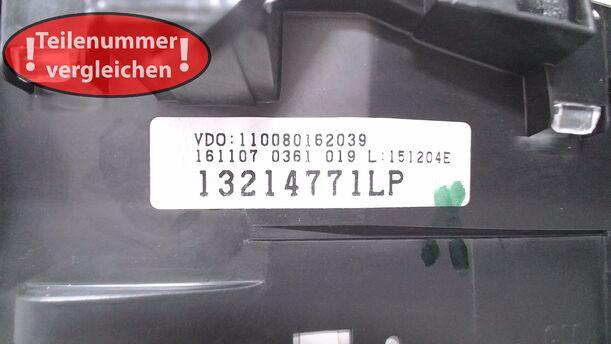Foto: TACHOEINHEIT ( ENTHEIRATET ) eines Opel Meriva 1.6 16V Cup