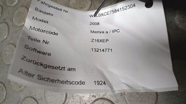 Foto: TACHOEINHEIT ( ENTHEIRATET ) eines Opel Meriva 1.6 16V Cup