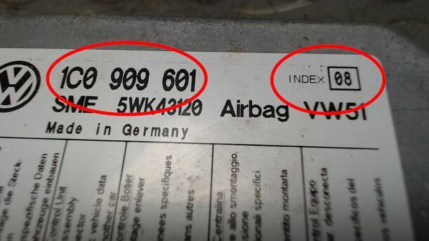 Foto: AIRBAGSTEUERGERÄT eines VW Lupo 1.0