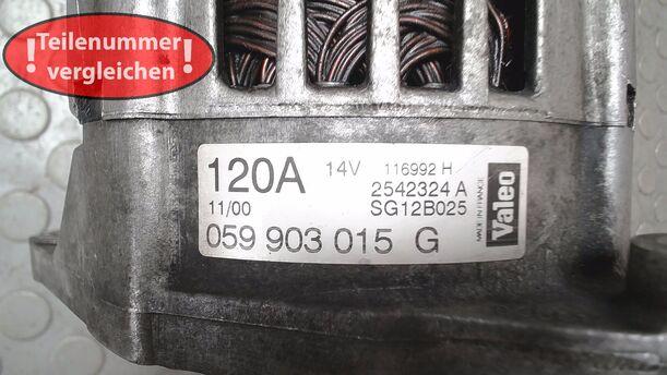 Foto: LICHTMASCHINE ( VALEO / 120A ) eines Audi A4 Avant 2.5 TDI quattro