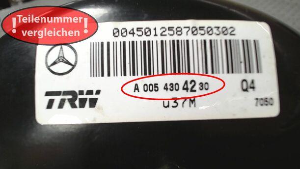 Foto: BREMSKRAFTVERSTÄRKER eines Mercedes-Benz A 140