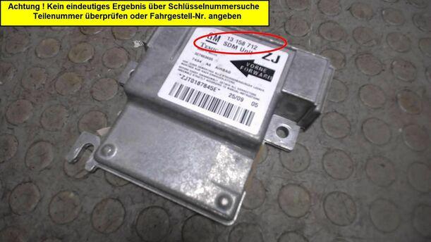 Foto: STEUERGERÄT AIRBAG eines Opel Meriva 1.6 16V