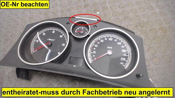 Foto: TACHOEINHEIT (ENTHEIRATET) eines Opel Zafira 1.7 CDTI