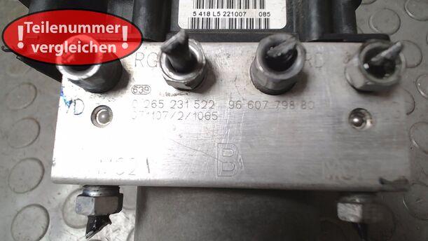 Foto: HAUPTBREMSAGGREGAT ABS eines Citroen Berlingo 1.6 HDI GLXi