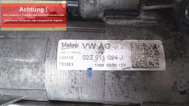 Foto: ANLASSER / STARTER VALEO eines VW Golf 1.9 TDI Attraction