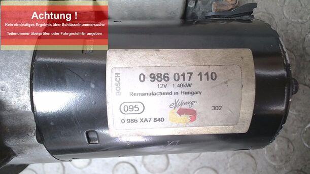 Foto: ANLASSER ( BOSCH ) eines BMW 316i compact