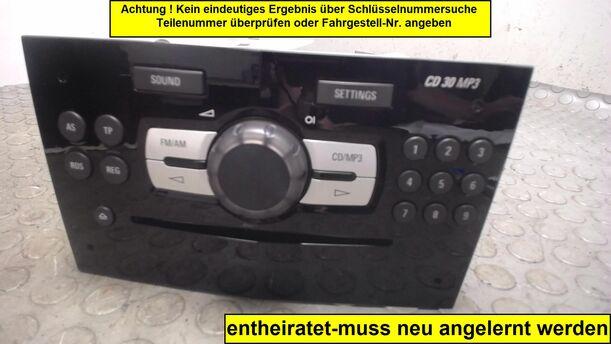 Foto: RADIO CD30 MP3 (ENTHEIRATET) eines Opel Corsa 1.4 16V Style