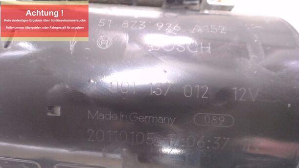 Foto: ANLASSER BOSCH eines Ford Ka 1.2 Style