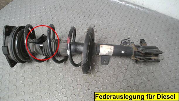 Foto: FEDERBEIN VORN RECHTS eines Nissan Micra 1.5 dCi Style