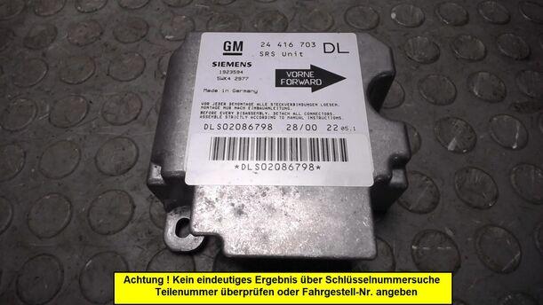 Foto: STEUERGERÄT AIRBAG eines Opel Astra 1.6 Style