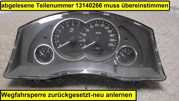 Foto: TACHOEINHEIT eines Opel Meriva 1.6 L