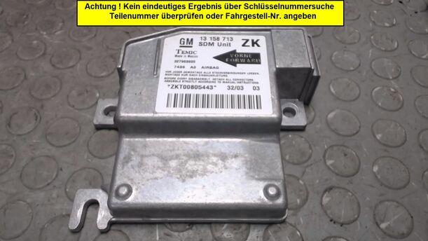 Foto: STEUERGERÄT AIRBAG eines Opel Meriva 1.6 L
