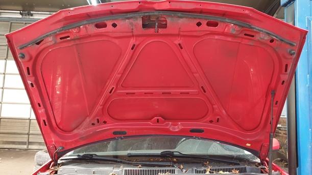 Foto: MOTORHAUBE eines VW Golf 1.6