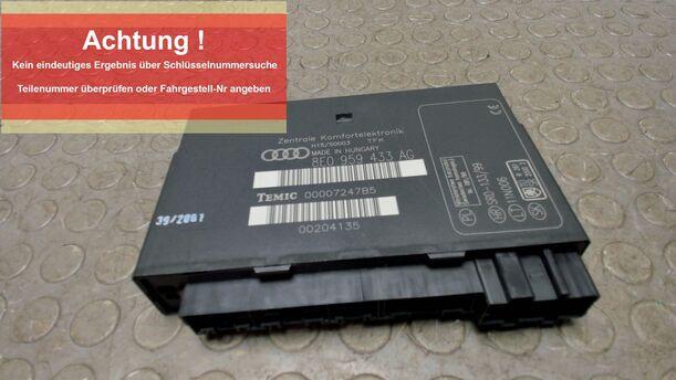 Foto: STEUERGERÄT ZENTRALE KOMFORTELEKTRONIK eines Audi A4 Avant 2.0 Style