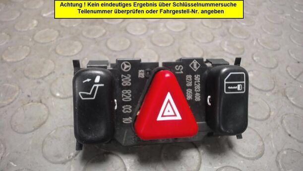 Foto: WARNBLINKSCHALTER / ZV / KOPFSTÜTZEN SCHALTER eines Mercedes-Benz E 200 LX