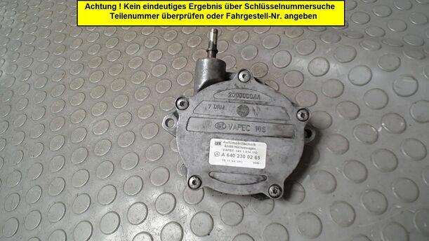 Foto: VAKUUMPUMPE eines Mercedes-Benz A 180 CDI