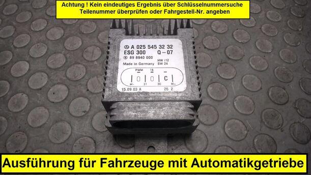 Foto: STEUERGERÄT ELEKTROLÜFTER eines Mercedes-Benz A 160 L GL