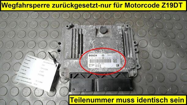 Foto: STEUERGERÄT EINSPRITZUNG/ MOTORSTEUERGERÄT ( ENTHEIRATET ) eines Opel Zafira 1.9 CDTI GL