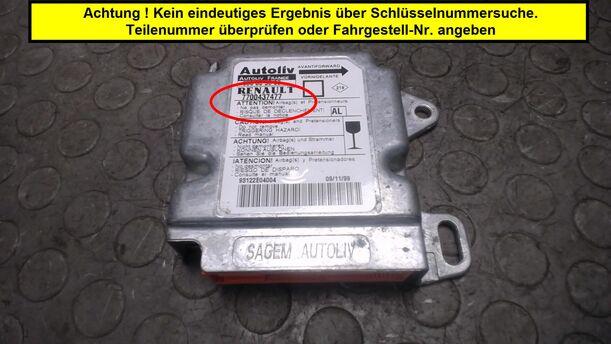 Foto: STEUERGERÄT AIRBAG / AIRBAGSTEUERGERÄT eines Renault Megane 1.4 CL