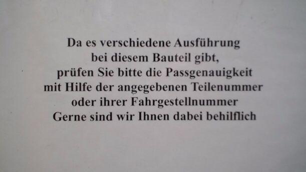 Foto: HEIZUNGSBETÄTIGUNG eines VW Passat Variant 1.9 TDI GL