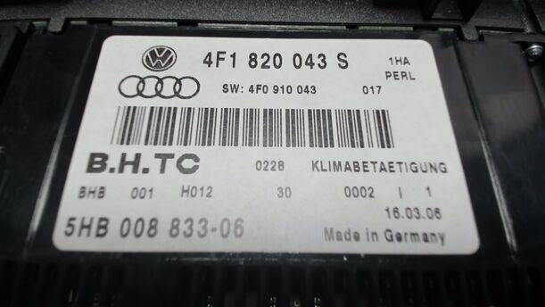 Foto: HEIZUNGSBETÄTIGUNG / KLIMABEDIENTEIL ( ZWEI ZONEN ) eines Audi A6 2.7 TDI tiptronic quattro GL