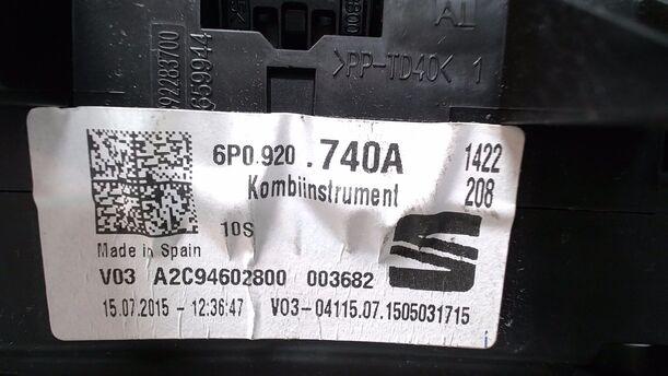 Foto: TACHOEINHEIT/ KOMBIINSTRUMENT eines Seat Ibiza SC 1.0 Eco TSI S&S Ghia