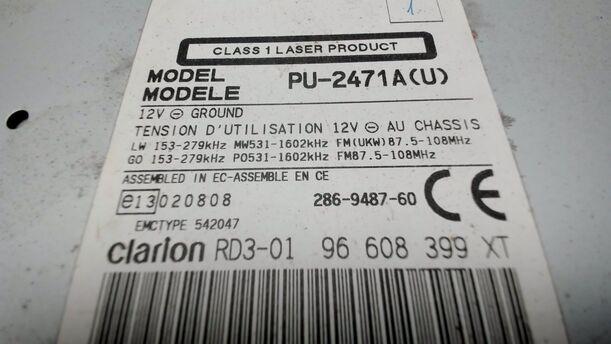 Foto: RADIO ( CLARION ) eines Citroen Berlingo 1.6 HDI Cup
