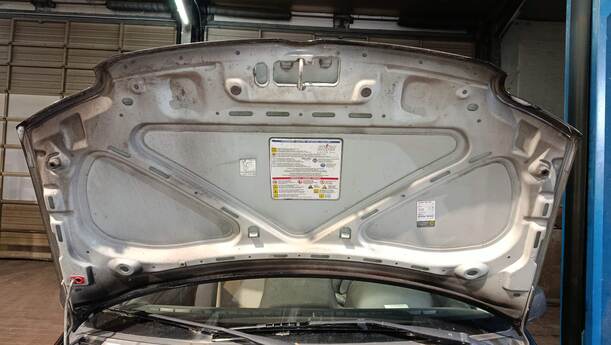 Foto: MOTORHAUBE eines Fiat Panda 1.2