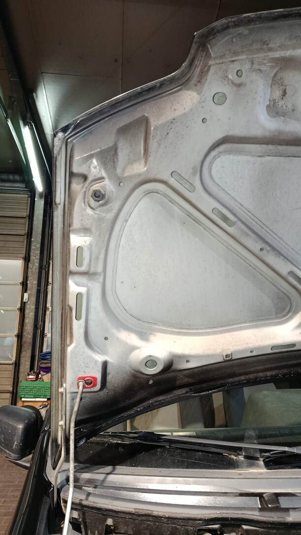 Foto: MOTORHAUBE eines Fiat Panda 1.2