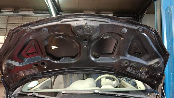 Foto: MOTORHAUBE eines Renault Twingo 1.2 16V Si