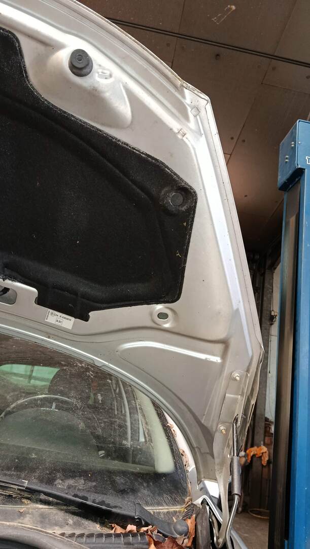 Foto: MOTORHAUBE eines Peugeot 207 SW 110 HDi FAP (Blue Lion)