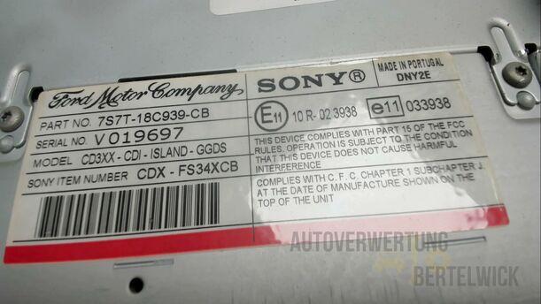 Foto: RADIO / MP3 ( SONY ) eines Ford Mondeo Turnier 2.0 TDCi Aut.